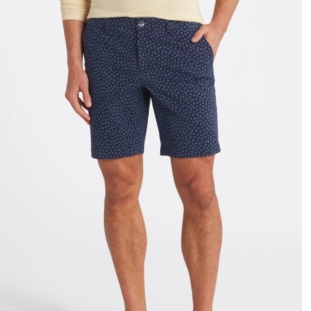 Hawker Rye Essential Wash Chino Short, Blue, Mens Waist 34, 7inch inseam